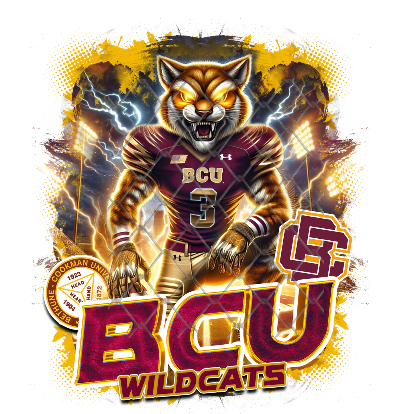 HBCU LIGHTNING FOOTBALL T-SHIRT TRANSFERS (SUBLIMATION)