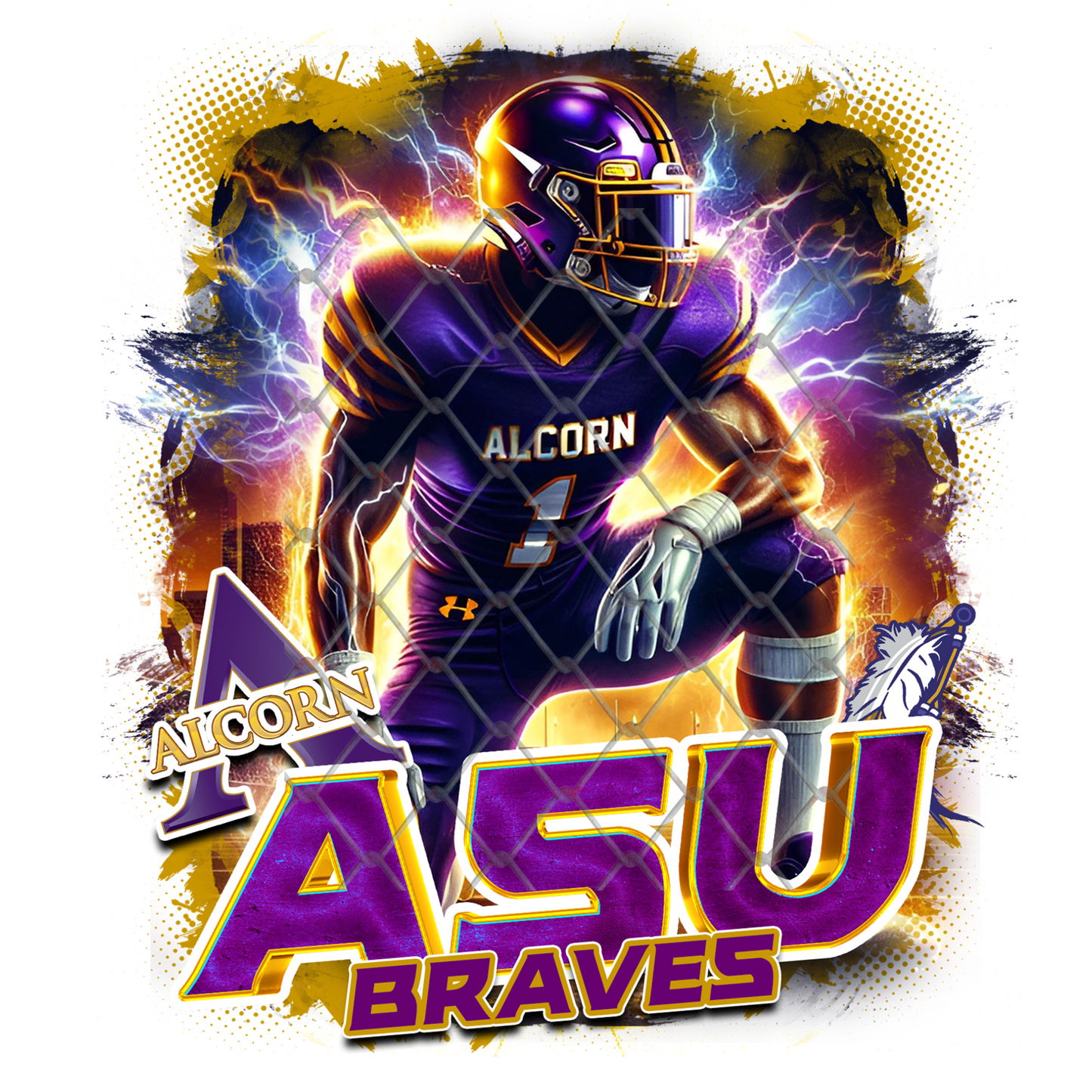 HBCU LIGHTNING FOOTBALL T-SHIRT TRANSFERS (SUBLIMATION)