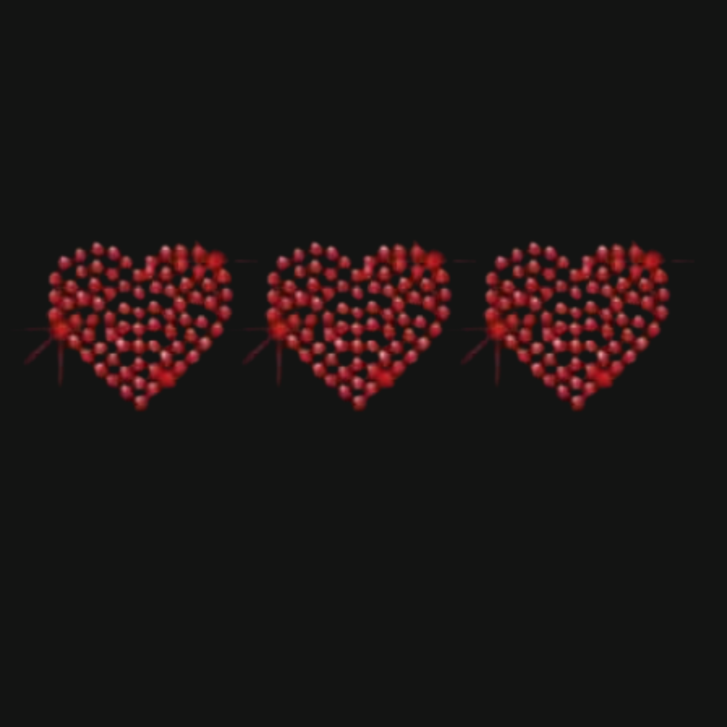 Hearts (SMALL) (Rhinestone Transfer)