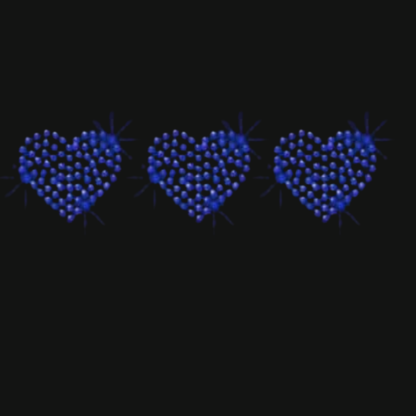 Hearts (SMALL) (Rhinestone Transfer)
