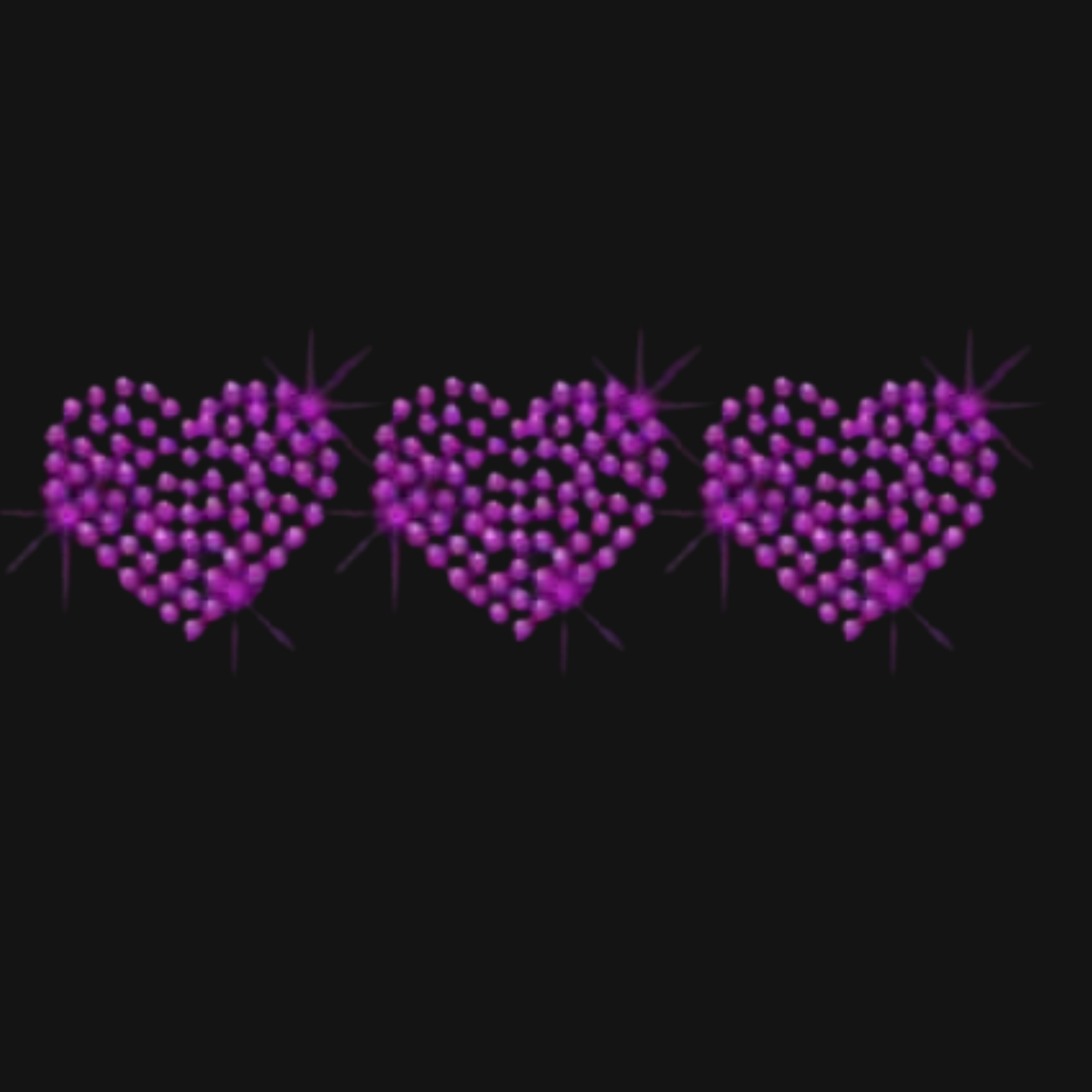 Hearts (SMALL) (Rhinestone Transfer)