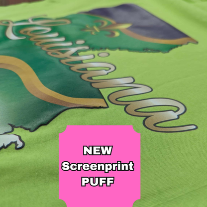 Rep Your State (PUFF) Screen Print Transfer