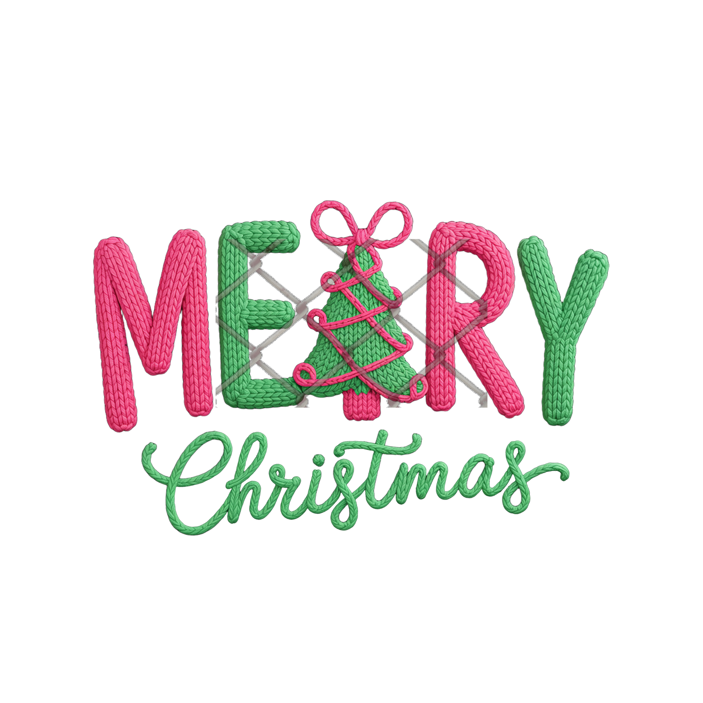 Christmas Crochet Effect  - Sublimation Transfer (SINGLES)