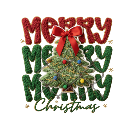 $2 Tuesday ONLY - Christmas Crochet Effect - Sublimation Transfer