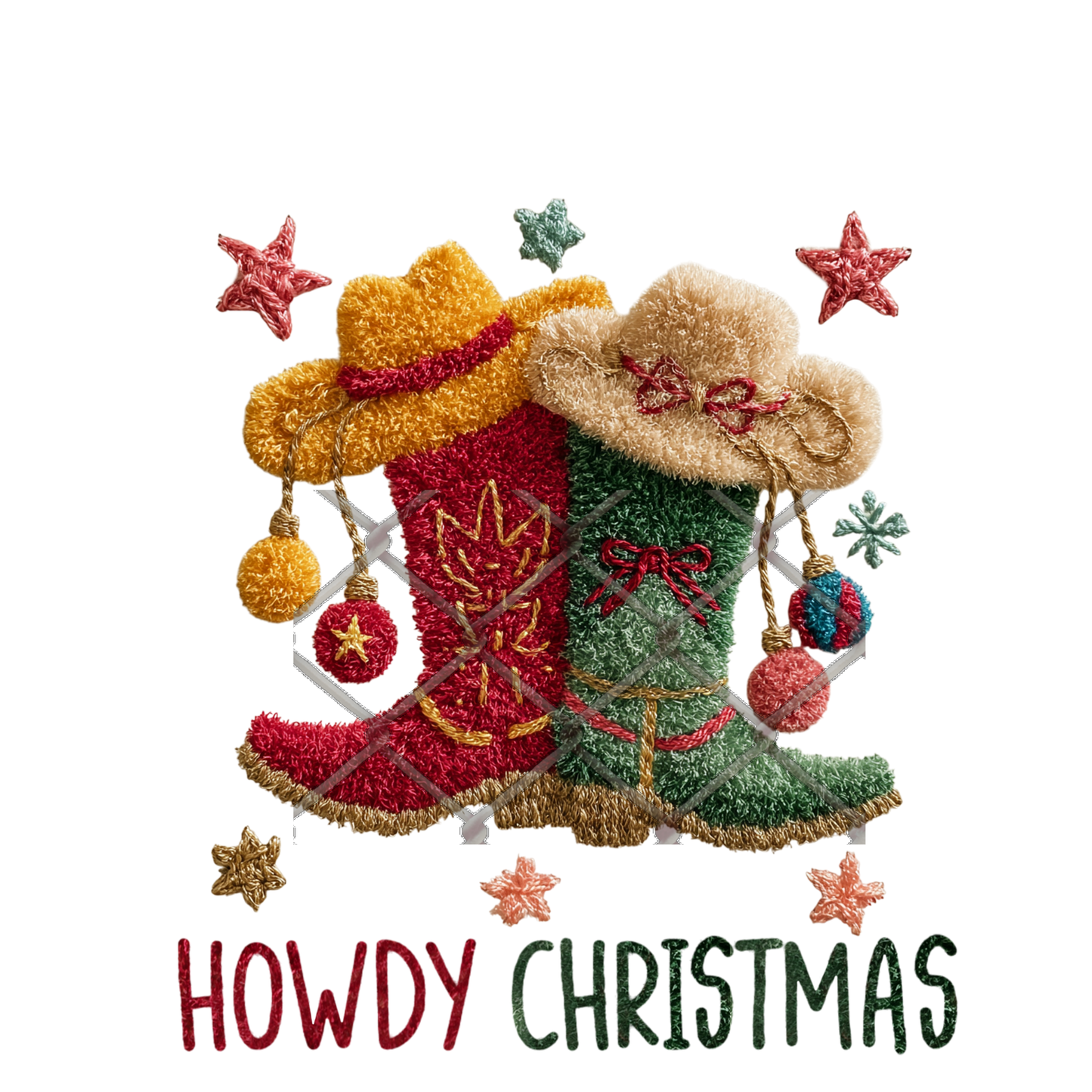 $2 Tuesday ONLY - Christmas Crochet Effect - Sublimation Transfer