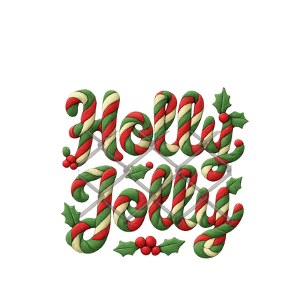 Christmas Crochet Effect  - Sublimation Transfer (SINGLES)