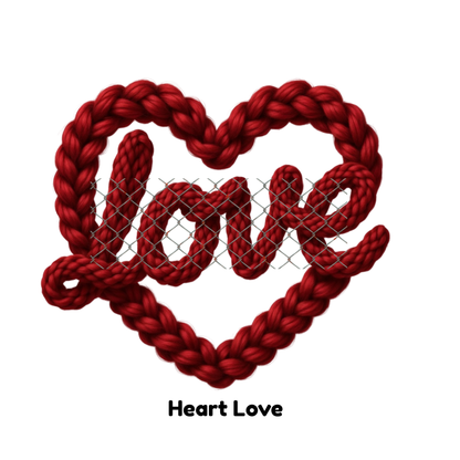 V-Day Faux Crochet/Yarn Sublimation Transfers (Singles)