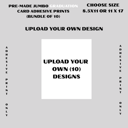 Jumbo Graduation Treat Card Adhesive Prints Bundle