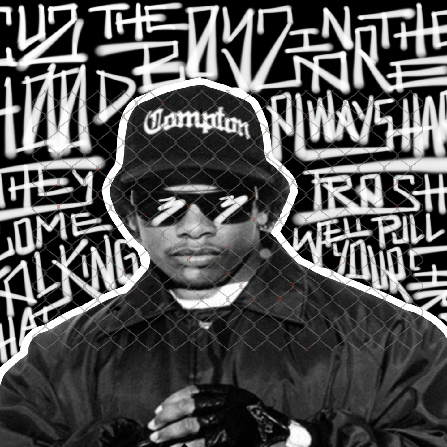 PRE-MADE ADHESIVE TRAY TABLE PRINTS (20" X 15.25") - HIP HOP