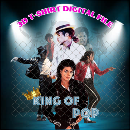 MJ King of Pop 3D T-Shirt (DIGITAL FILE)