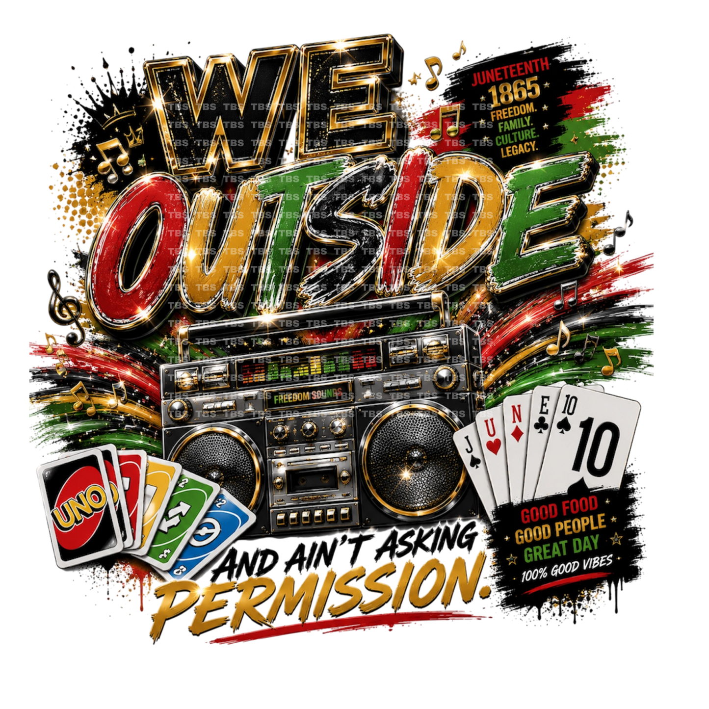 $2 Wholesale - JUNETEENTH RETRO Sublimation T-Shirt Transfers