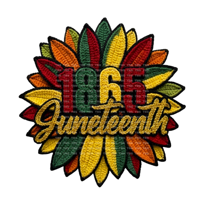 $2 Wholesale - JUNETEENTH FAUX YARN EFFECT SUBLIMATION T-Shirt Transfers