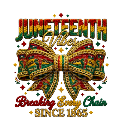 $2 Wholesale - JUNETEENTH FAUX YARN EFFECT SUBLIMATION T-Shirt Transfers