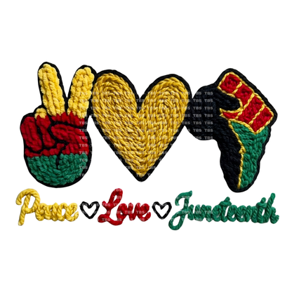 $2 Wholesale - JUNETEENTH FAUX YARN EFFECT SUBLIMATION T-Shirt Transfers