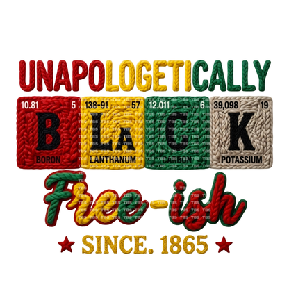 $2 Wholesale - JUNETEENTH FAUX YARN EFFECT SUBLIMATION T-Shirt Transfers