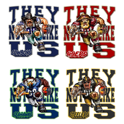 $2 Wholesale - They Not Like Us Football T-SHIRT TRANSFERS (SUBLIMATION)