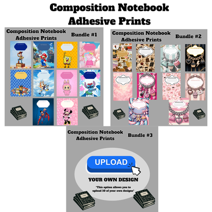 Composition Notebook Adhesive Prints