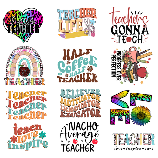 $2 Wholesale - TEACHER T-Shirt Sublimation Transfers