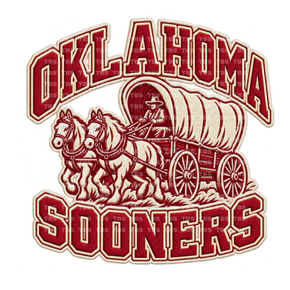 DTF - FAUX EMBROIDERY LOOK COLLEGE FOOTBALL T-SHIRT TRANSFERS - (DTF)