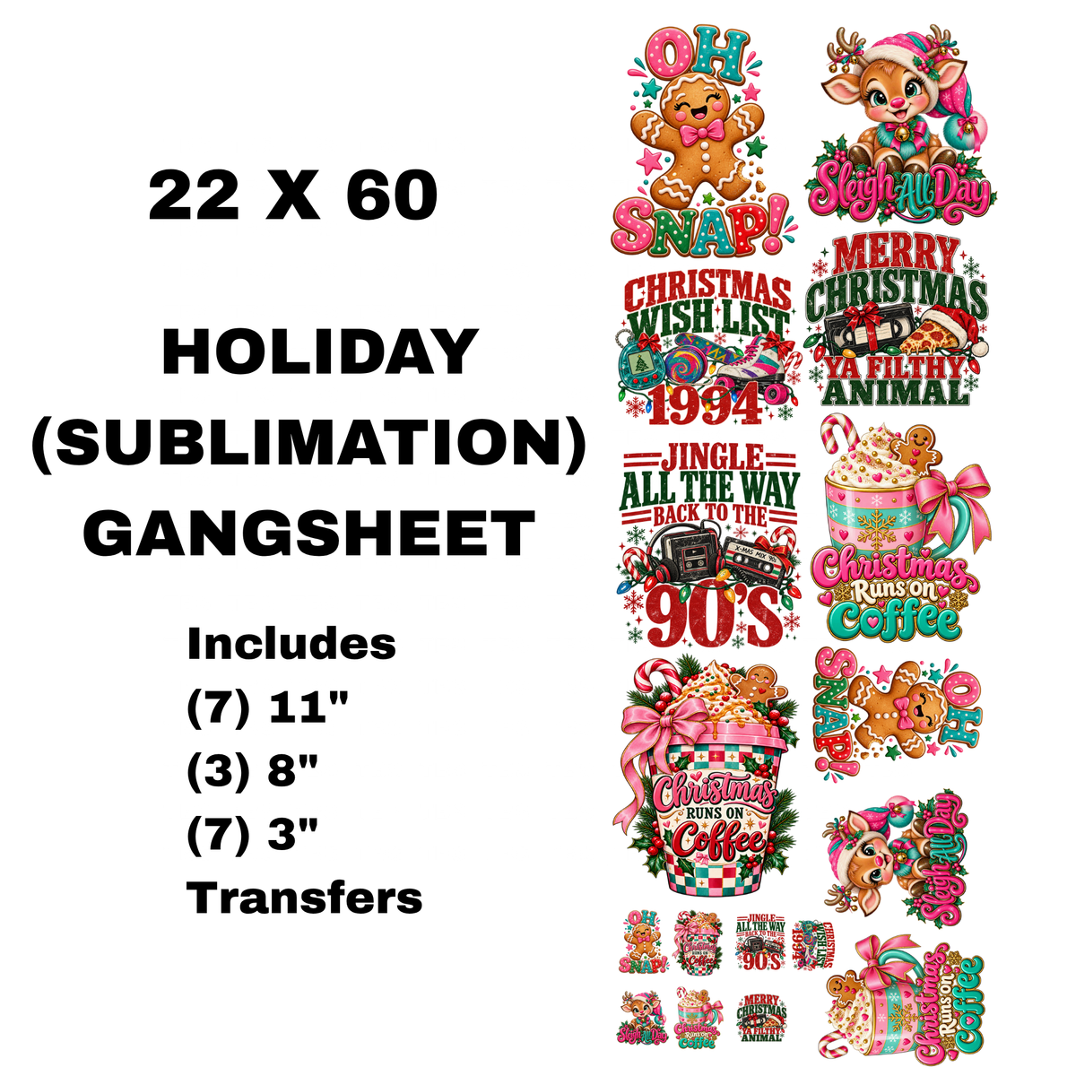 Holiday (SUBLIMATION) Gang Sheet