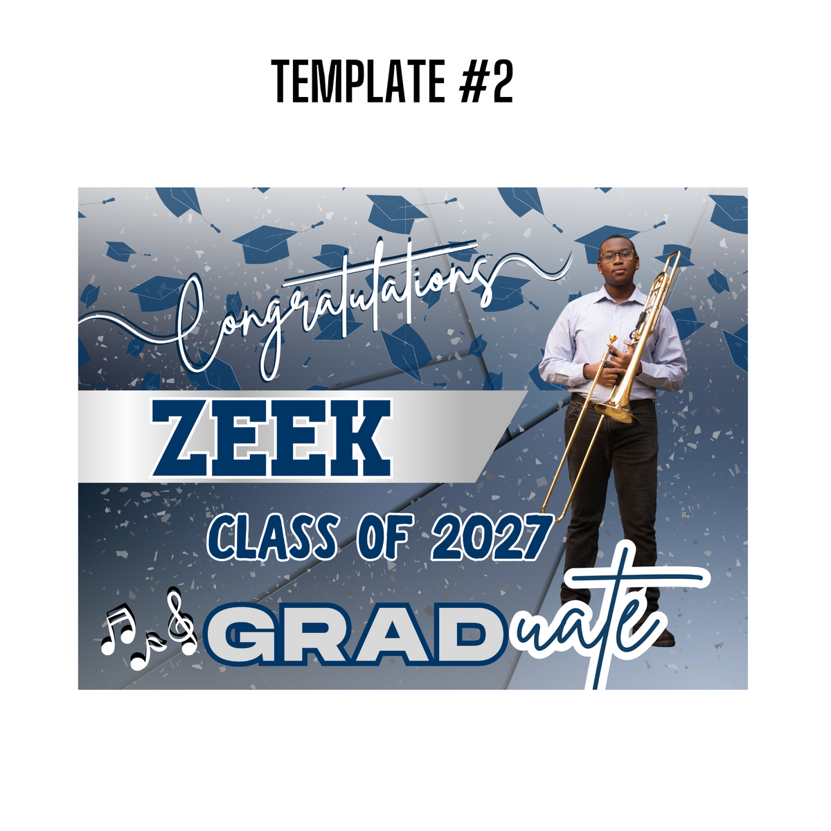 CUSTOM GRADUATION YARD SIGN (COMPLETED SIGN WITH STAND)
