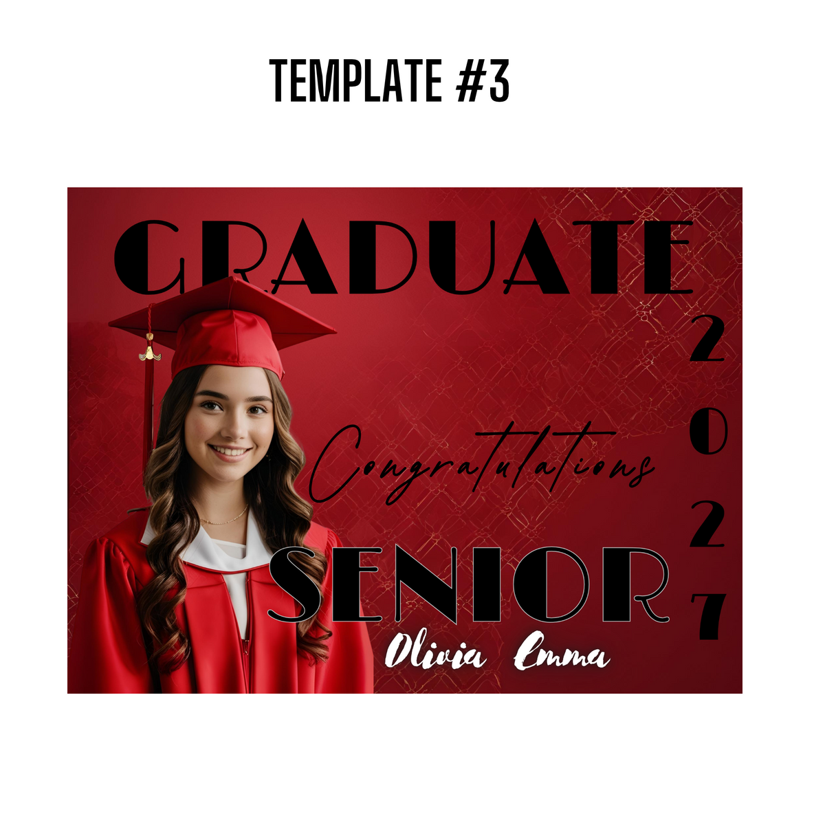 CUSTOM GRADUATION YARD SIGN (COMPLETED SIGN WITH STAND)