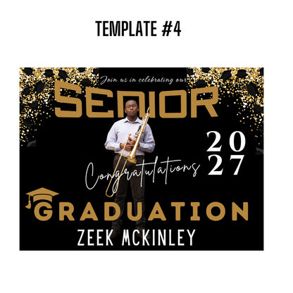 CUSTOM GRADUATION YARD SIGN (COMPLETED SIGN WITH STAND)