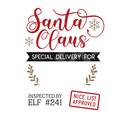 SANTA SACK SUBLIMATION TRANSFER (SACK NOT INCLUDED)