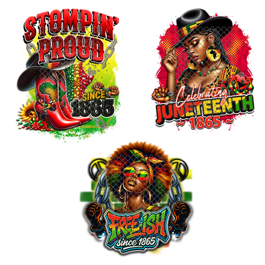 $2 Tuesday ONLY - JUNETEENTH COWGIRL T-Shirt Sublimation Transfers