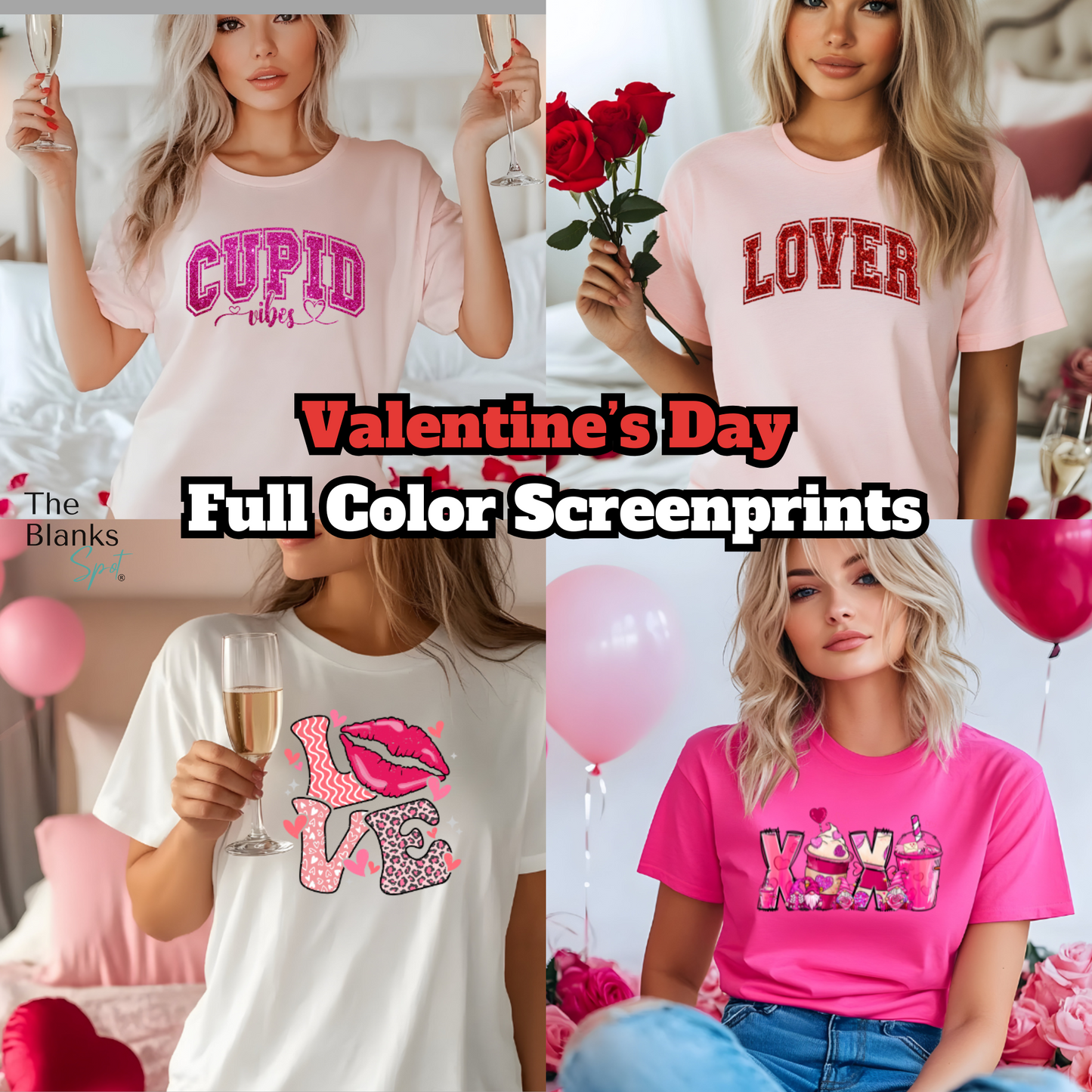 Valentine's Day Collection (Full Color Clear Film Screenprint Transfer)