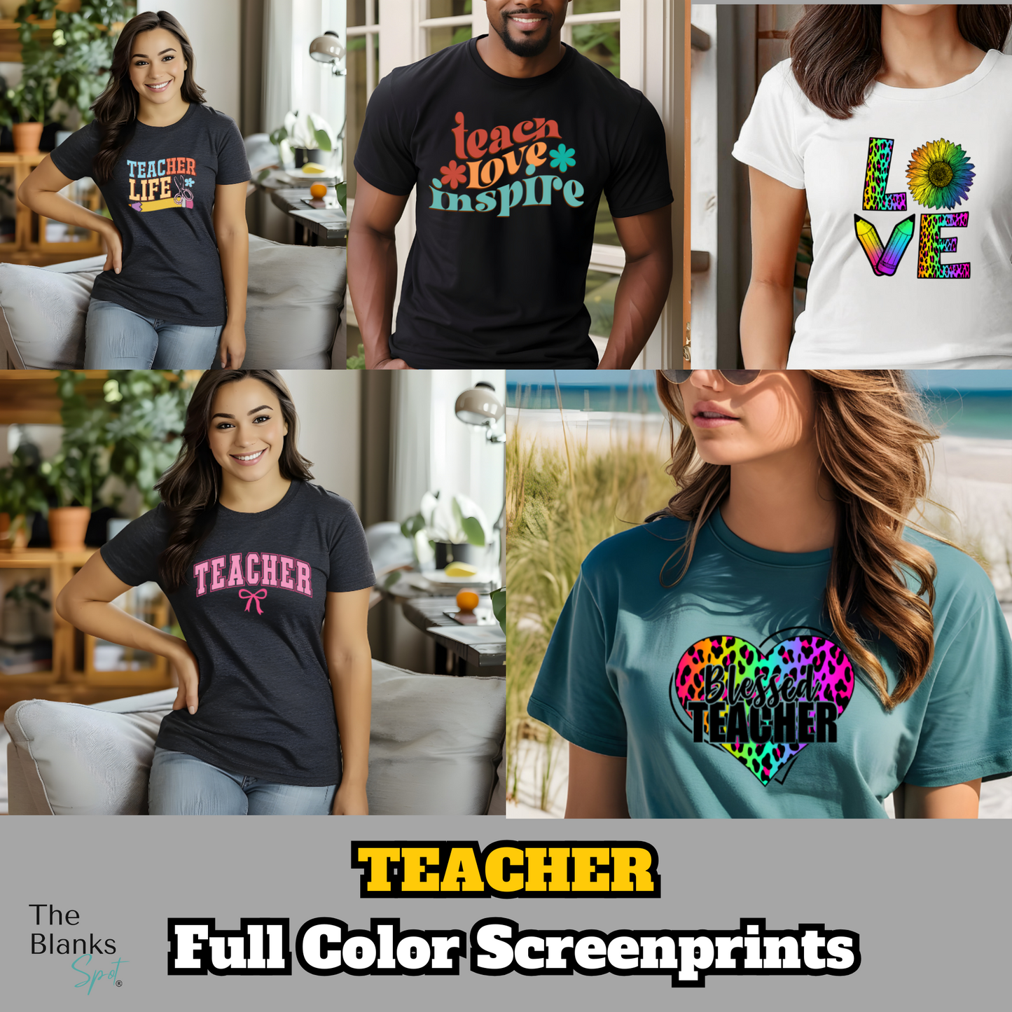 TEACHER Collection (Full Color Clear Film Screenprint Transfer)