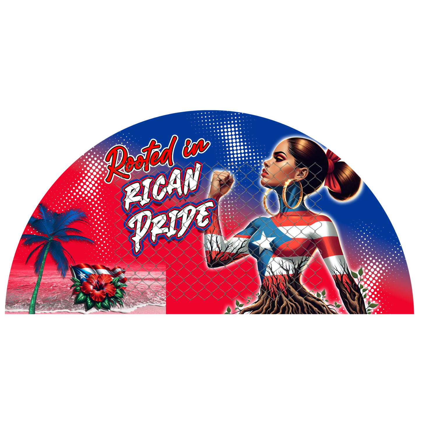 CARIBBEAN CLACK FAN TRANSFERS (SINGLES) (Sublimation)(Ready To Press)