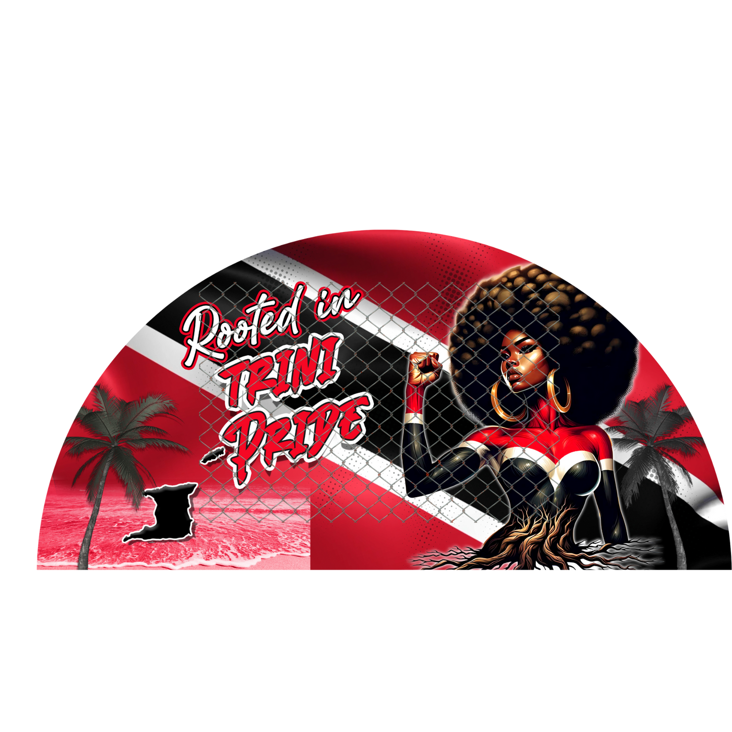 CARIBBEAN CLACK FAN TRANSFERS (SINGLES) (Sublimation)(Ready To Press)