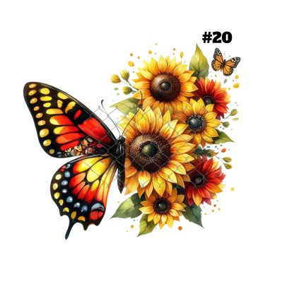 $2 Tuesday ONLY - BUTTERFLY T-Shirt Sublimation Transfers