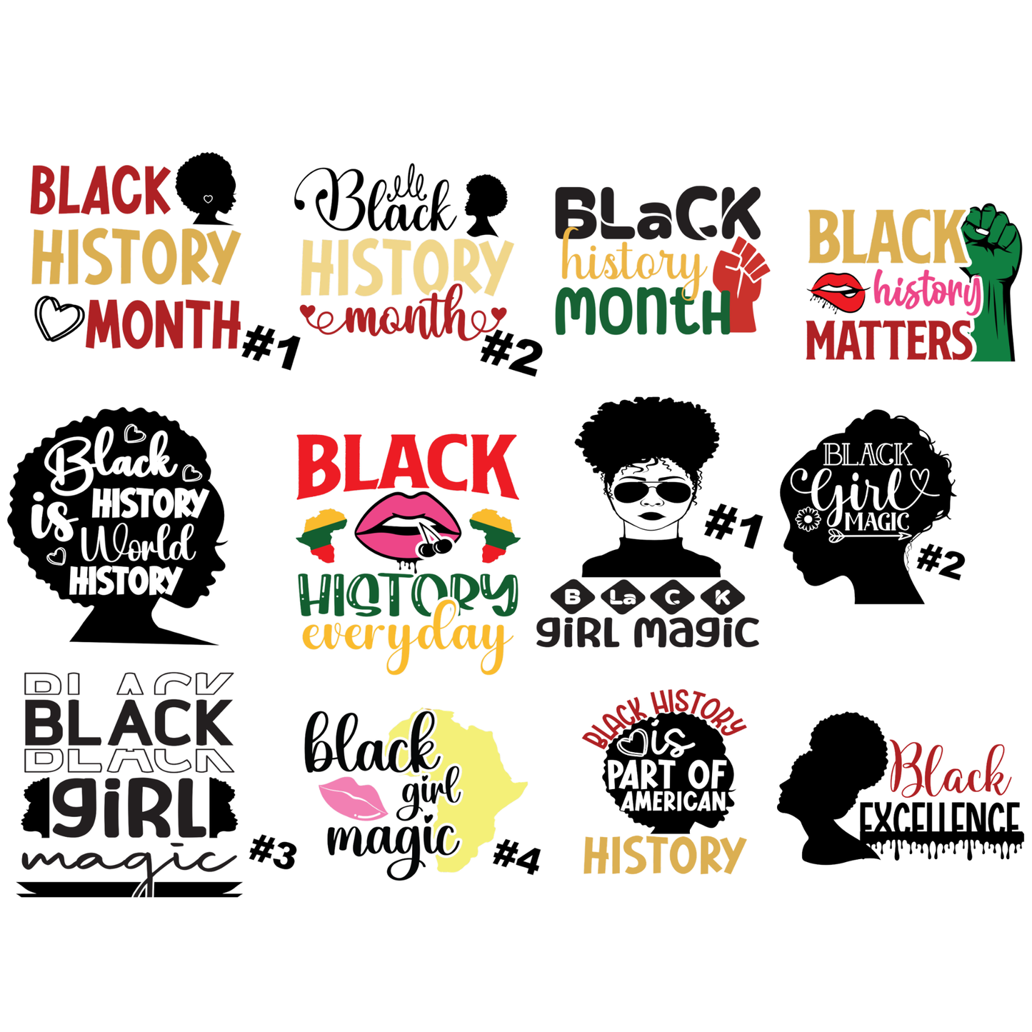 $2 Wholesale - Black History_2 -  Sublimation Transfers