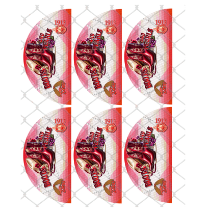BUNDLE (6PK) - BOOTS & PEARLS (D9 & OES) CLACK FAN TRANSFERS - (Sublimation) (Ready to Press)