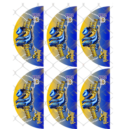 BUNDLE (6PK) - BOOTS & PEARLS (D9 & OES) CLACK FAN TRANSFERS - (Sublimation) (Ready to Press)