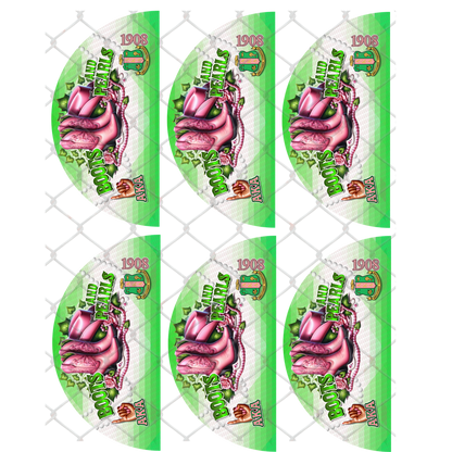 BUNDLE (6PK) - BOOTS & PEARLS (D9 & OES) CLACK FAN TRANSFERS - (Sublimation) (Ready to Press)