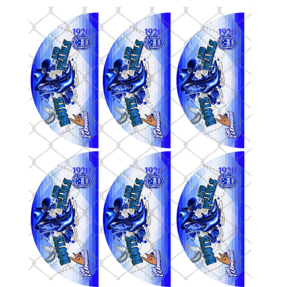 BUNDLE (6PK) - BOOTS & PEARLS (D9 & OES) CLACK FAN TRANSFERS - (Sublimation) (Ready to Press)