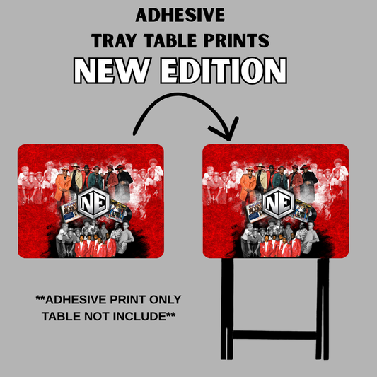 PRE-MADE ADHESIVE TRAY TABLE PRINTS (20" X 15.25") -New Edition