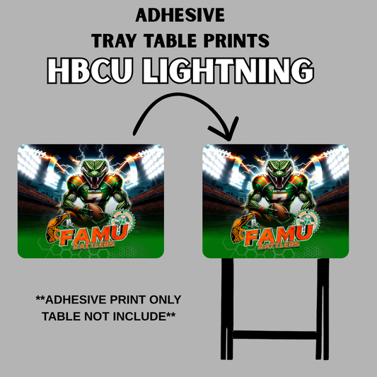 PRE-MADE ADHESIVE TRAY TABLE PRINTS (20" X 15") - HBCU (LIGHTNING)