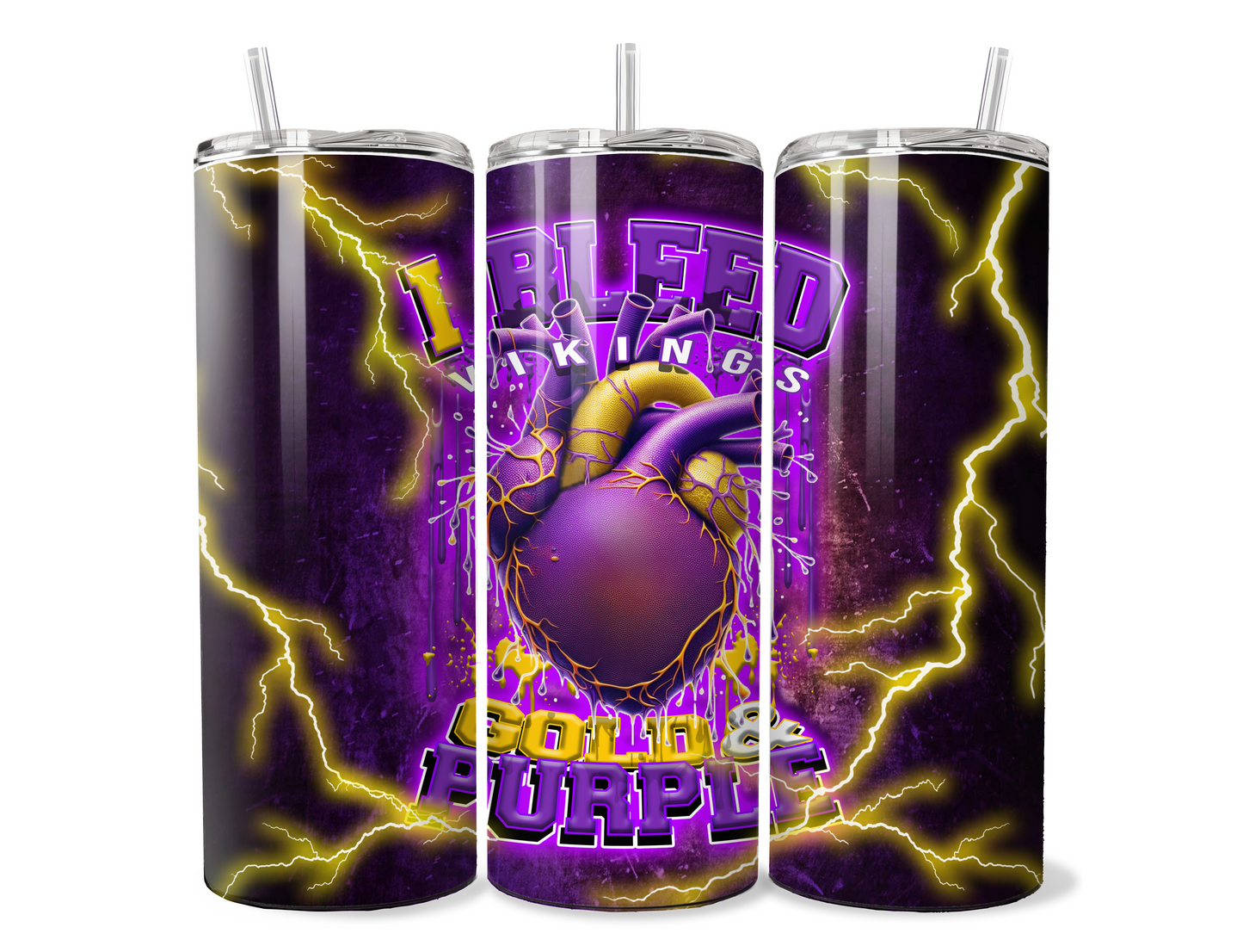 I BLEED FOOTBALL SUBLIMATION TUMBLER WRAPS  for 20oz Tumblers