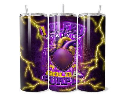 $2 Tuesday ONLY - I BLEED FOOTBALL SUBLIMATION TUMBLER WRAPS