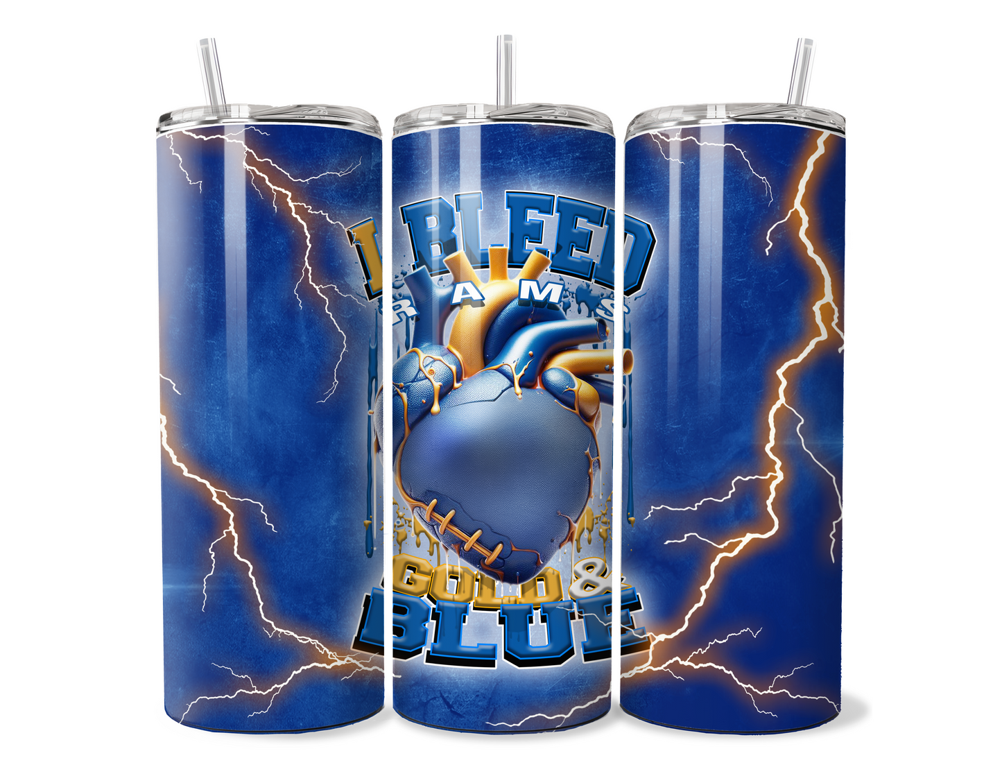 I BLEED FOOTBALL SUBLIMATION TUMBLER WRAPS  for 20oz Tumblers