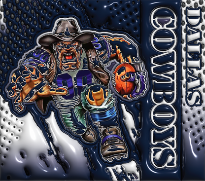 PRE-MADE ADHESIVE TRAY TABLE PRINTS (20" X 15.25") - FOOTBALL (3D MASCOT)