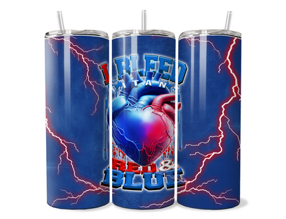 $2 Tuesday ONLY - I BLEED FOOTBALL SUBLIMATION TUMBLER WRAPS