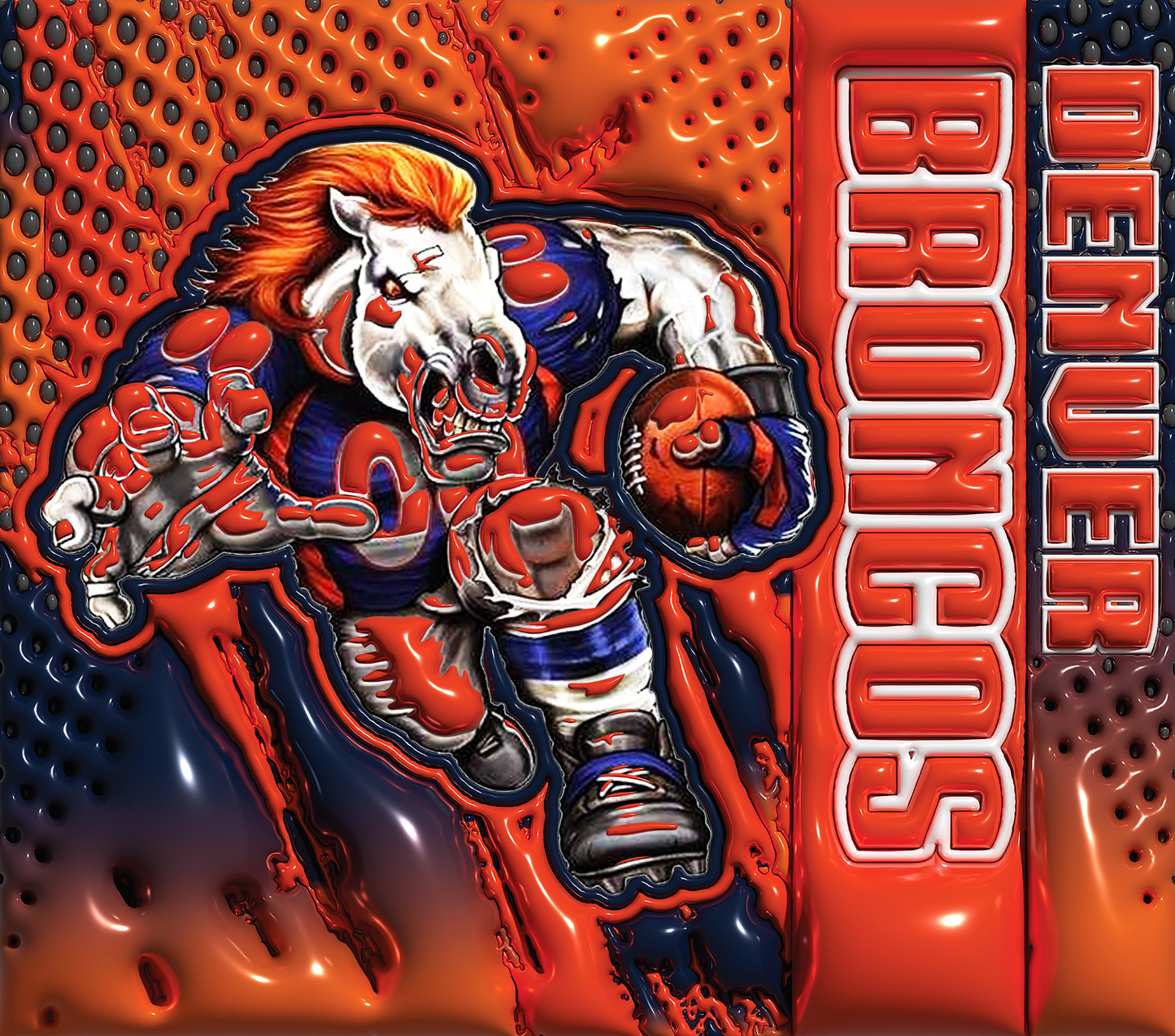 PRE-MADE ADHESIVE TRAY TABLE PRINTS (20" X 15.25") - FOOTBALL (3D MASCOT)