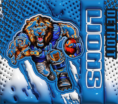 PRE-MADE ADHESIVE TRAY TABLE PRINTS (20" X 15.25") - FOOTBALL (3D MASCOT)
