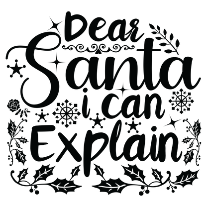 Christmas (Black) Sublimation 11" Transfers (2pk)