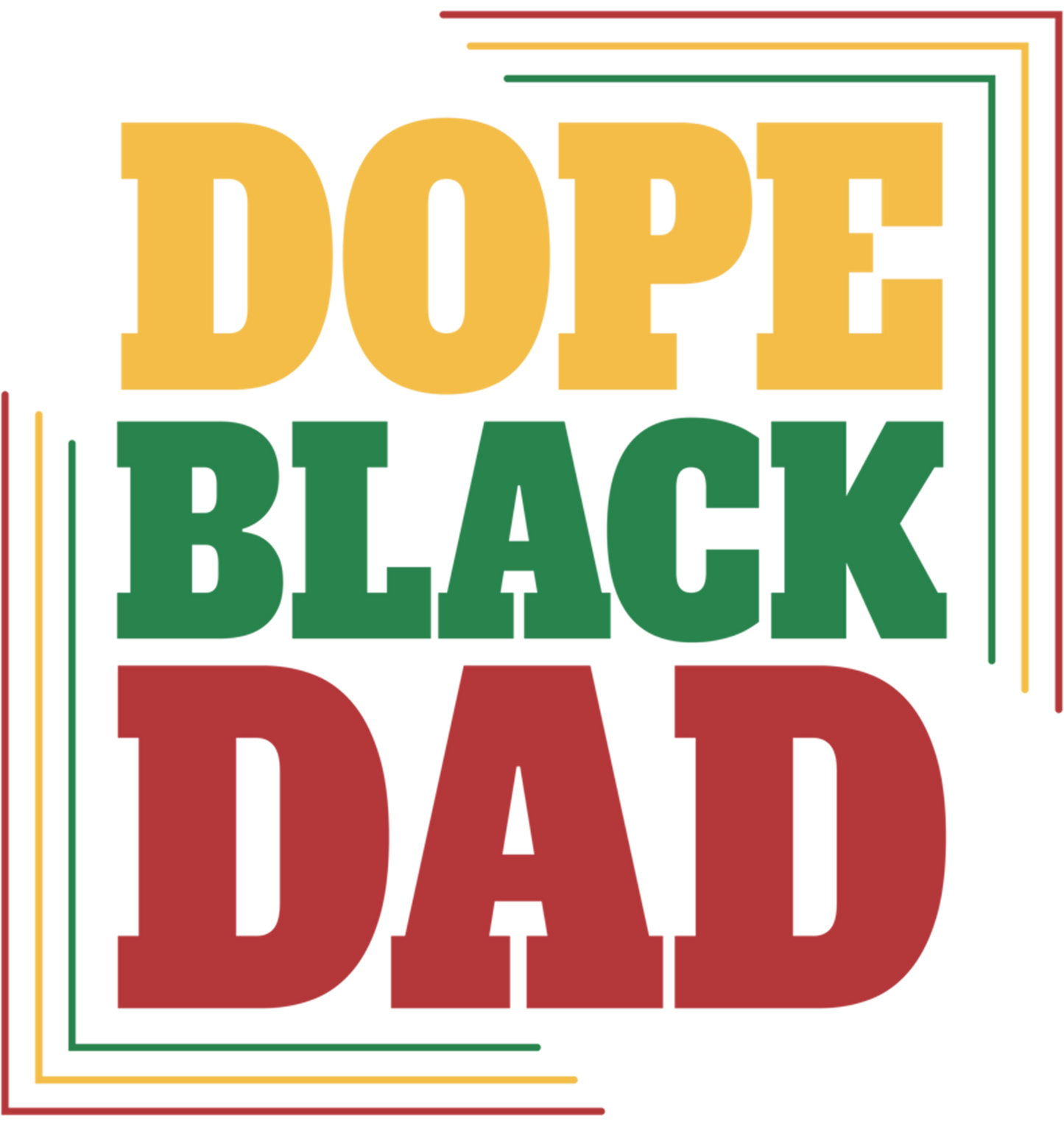 BLK DAD T-Shirt Sublimation Transfers (Singles)